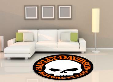 Harley Davidson Skull Logo round carpet!